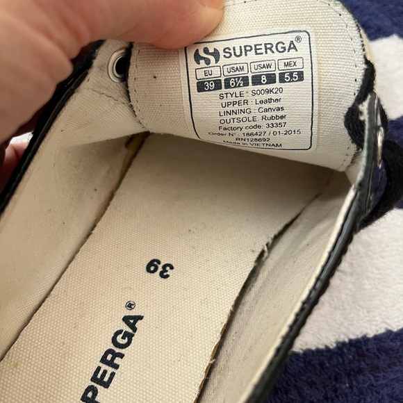 GUC- Black Patent Superga Sneakers - Picture 9 of 9